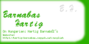 barnabas hartig business card